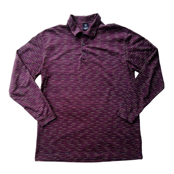 Nike Other - Nike Golf Maroon Striped Long Sleeve Shirt Large